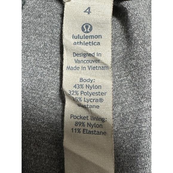 Lululemon Athletica Women's Jet Crop Battleship Heather Gray Stretch Pants sz 4 - Picture 3 of 8